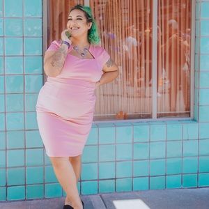Pink pinup pencil dress